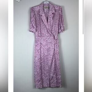 NWT Liz Claiborne vintage pink and white printed dress